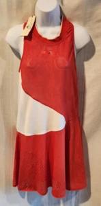 NWT. ADIDAS BY STELLA Mc CARTNEY BARRICADE TENNIS DRESS SIZE 44 (L ) RED WHITE - Picture 1 of 7