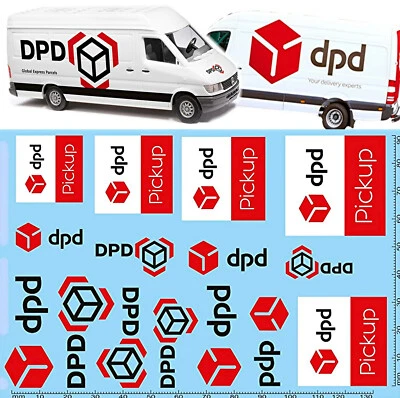 Spedizione Pickup Servizio Pacchi Sponsor Camion LKW 1:87 Decalcomanie - Immagine 1 di 2