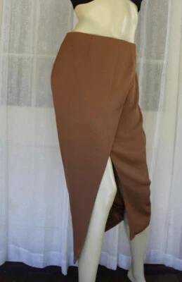 BNWT SIZE S FINDERS KEEPERS TAN RIBBED HIGH SIDE SPLIT MIDI SKIRT 💎 POST 5+FREE - Image 1 of 4
