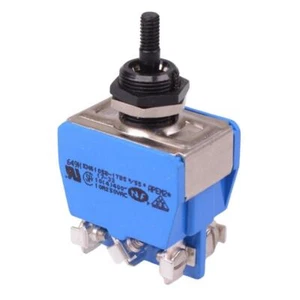 649HGX2330 APEM On-Off-On 12mm Toggle Switch DPDT 15A 250VAC - Picture 1 of 2