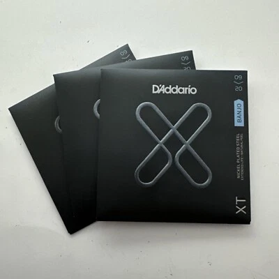 D'Addario XTJ0920 XT Nickel Plated Steel Banjo Strings, Light, 09-20 3 Sets - Image 1 of 4