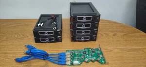DIGITAL INTELLIGENCE 3U3F-PCIE4XG202 W/HOT SWAP SATA IDE HARD DRIVE ENCLOSURES C - Afbeelding 1 van 17