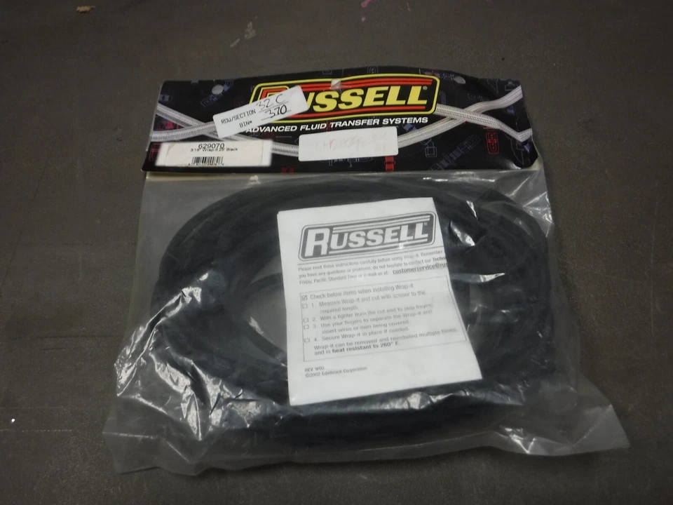 CUBIERTA MANGUERA RUSSELL WRAP-IT NEGRA 3/16'' X 25' 629070 Foto 1 de 4