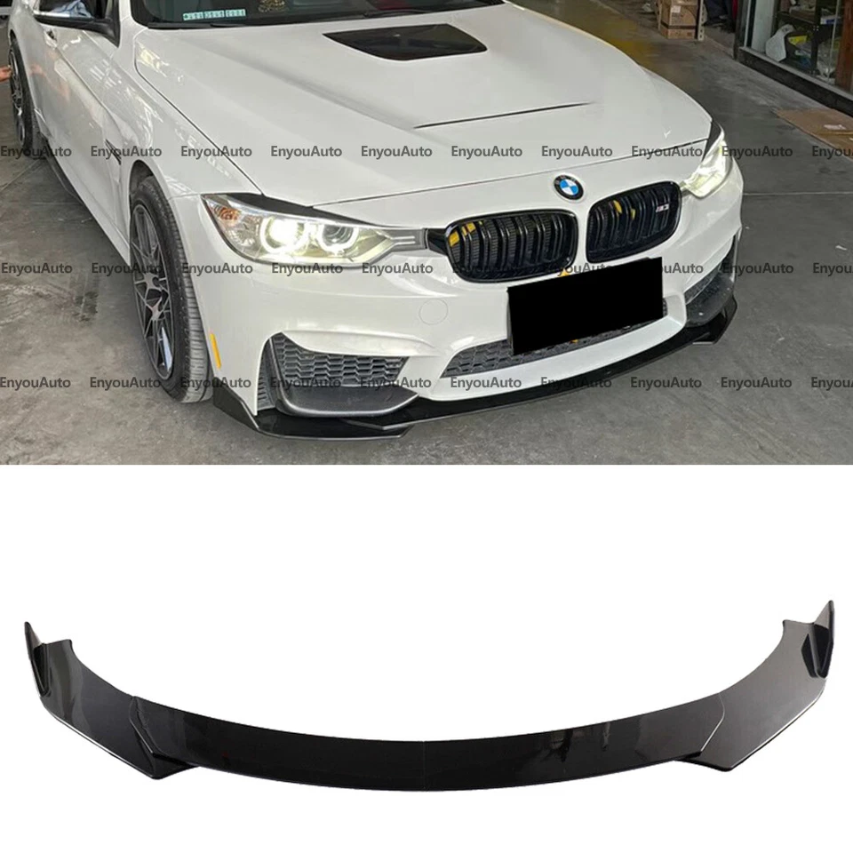 For BMW 740i 750i Series Front Bumper Lip Spoiler Splitter Glossy Black Foto 1 de 4