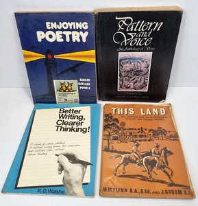 4 x Mixed author poetry bundle (paperback 1968-1982) This Land M.M Flynn - Picture 1 of 24