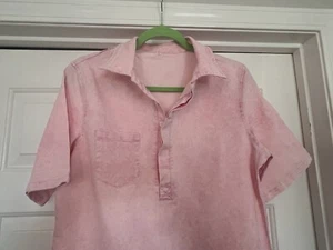 Pink Light Denim Dress s/s sz 2xl but fits like a large - Picture 1 of 2