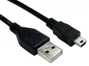Short 50cm MINI USB Cable Lead Type A to B Phone Charger 5 pinandeecables - Picture 1 of 8