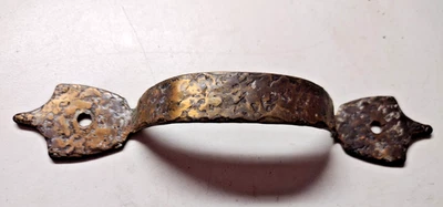 Drawer 1960 Pull Handle Colonial Hammered Copper Duck Feet 3-5/8 Centers Vtg MCM - Image 1 of 4