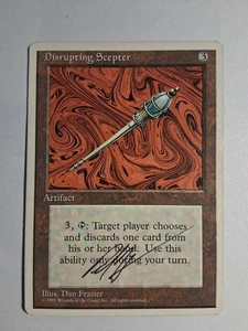 Magic The Gathering: Unlimited Distruptive Scepter NM MTG Unlimited Autograph - Picture 1 of 10