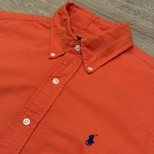 Polo Ralph Lauren Shirt Men’s Small Orange Button Down Preppy Casual Long Sleeve - Picture 1 of 11