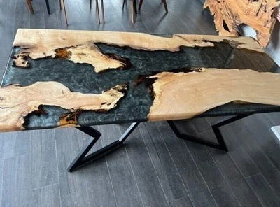 Custom Order Epoxy Table, Dining Room Epoxy Resin Table, Kitchen Coffee Table - Image 1 of 4