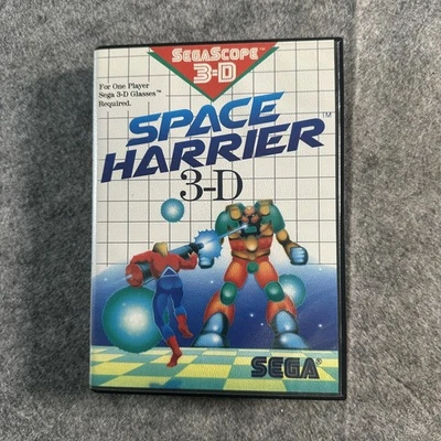 Vintage Space Harrier 3-D Sega Master System SegaScope Video Game Complete Japan - Image 1 of 4