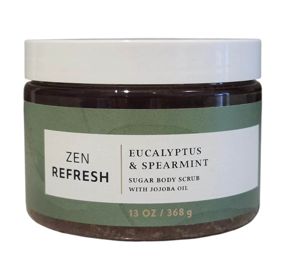 NEW Bath and Body Works Aromatherapy EUCALYPTUS SPEARMINT Sugar Scrub 13 OZ - Image 1 of 1