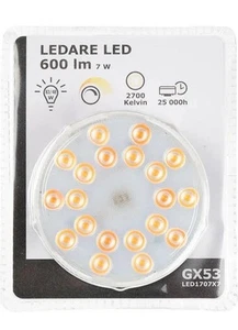 IKEA Ledare GX53 LED Bulbs | 600lm | 2700 Kelvin | Warm White | Dimmable | 7W - Picture 1 of 1