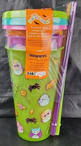 Zak! Jazwares Squishmallows Halloween Glow In Dark Tumbler Cup Set - NWT - Picture 1 of 9