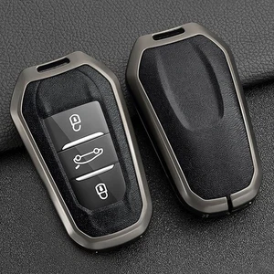 Leather Key Fob Cover Case For Citroen C3 C5 Aircross C4 DS 3 5 7 9 Accessories - Picture 1 of 7