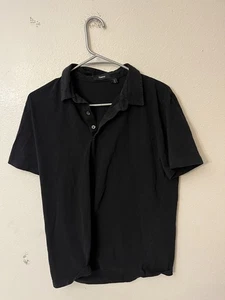 Theory Men's Black  Lightweight Short Sleeve Polo - Size Large - Picture 1 of 5
