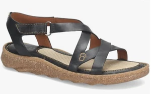 Born Trinidad Sandalo Sportivo Donna Pelle Cinturini Regolabili Comfort, 7M, Nero - Foto 1 di 9