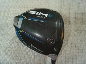 TaylorMade SIM2 MAX Driver 12 R Flex Titanium Head Used C Grade - Picture 1 of 6