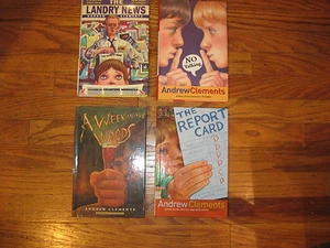 Lot of 4 Hardcover  ANDREW CLEMENTS Books Frindle Landry No Talking 4 HB L1 - Picture 1 of 1