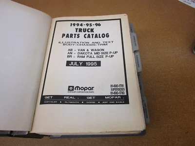 1994-1996 Dodge Truck pickup Ram 1500 2500 ORIGINAL parts book catalog manual - Изображение 1 из 4