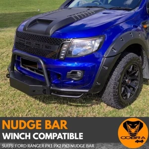 Nudge Bar Bull Steel Front Winch Compatible suits Ranger PX PX2 PX3 - Picture 1 of 11