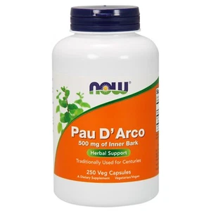 NOW Foods Pau D'Arco, 500 mg, 250 Capsules - Picture 1 of 3