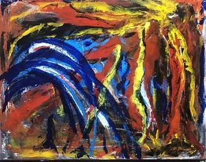 "Unleash The Hellcats", #michaelscottwoodcock Original Ölgemälde Leinwand - Bild 1 von 3