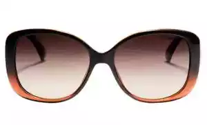 Locello Franca Women Designer Sunglasses Square Rectangular Crystal Black Brown - Foto 1 di 12