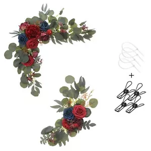 Red Artificial Flower Swag Set of 2 for Welcome Sign Wedding Arch Flower Flor... - Picture 1 of 6