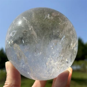2.42LB Natural Clear Quartz Ball Crystal Reiki Quartz Sphere Reiki Healing 90mm - Picture 1 of 23