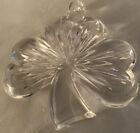 Waterford Crystal Shamrock Clear glass ornament 3.5”