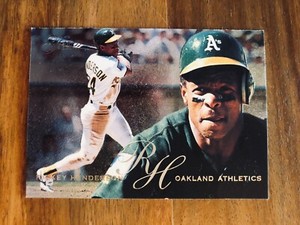 1995 Rickey Henderson Flair #74 Oakland A's Hall of Fame