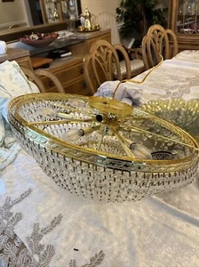 2 ceiling Chrystal chandelier lights - Picture 1 of 2