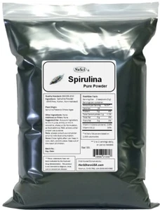 NuSci 100% Pure Spirulina Powder 1Kg (2.2LB) Kosher Non-GMO Non-Irradiated - Imagen 1 de 4