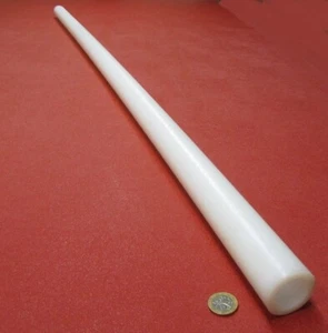 UHMW White Round Tube 1.625" OD Oversized x 1.25" ID Undersized x 60" Length - Picture 1 of 8