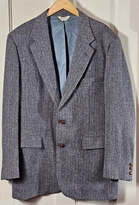 VTG 70s Charlton Morris Exclusive Sports Coat Men 42L Pure Wool Tweed Academia  - Image 1 of 4