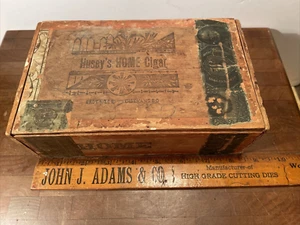 HOME Cigar Box 1901 Stamp Antique A. C. Husey's Wichita Kansas Fact. No. 09 50 - Picture 1 of 13