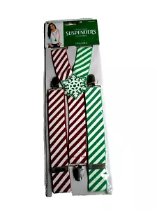Amscan Candy Cane Suspenders Christmas - Picture 1 of 1