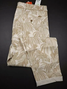 DOCKERS Tan Alpha Khaki Palm Leaf Smart 360 Flex Slim Fit Chino Pants 36x29 - Picture 1 of 7
