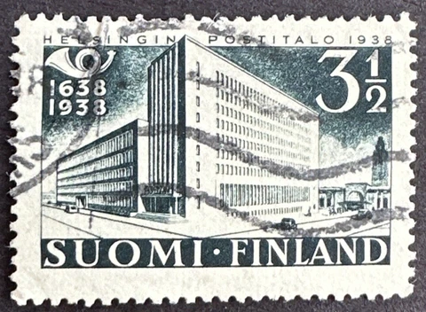 Finland 1938 Sc# 218 Used Stamp Finnish Post Anniversary Cover