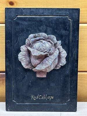 Красная капуста керамический скульптурный овощ 3D кухни стены декор табличка знак 10 «x 7» - Изображение 1 из 4