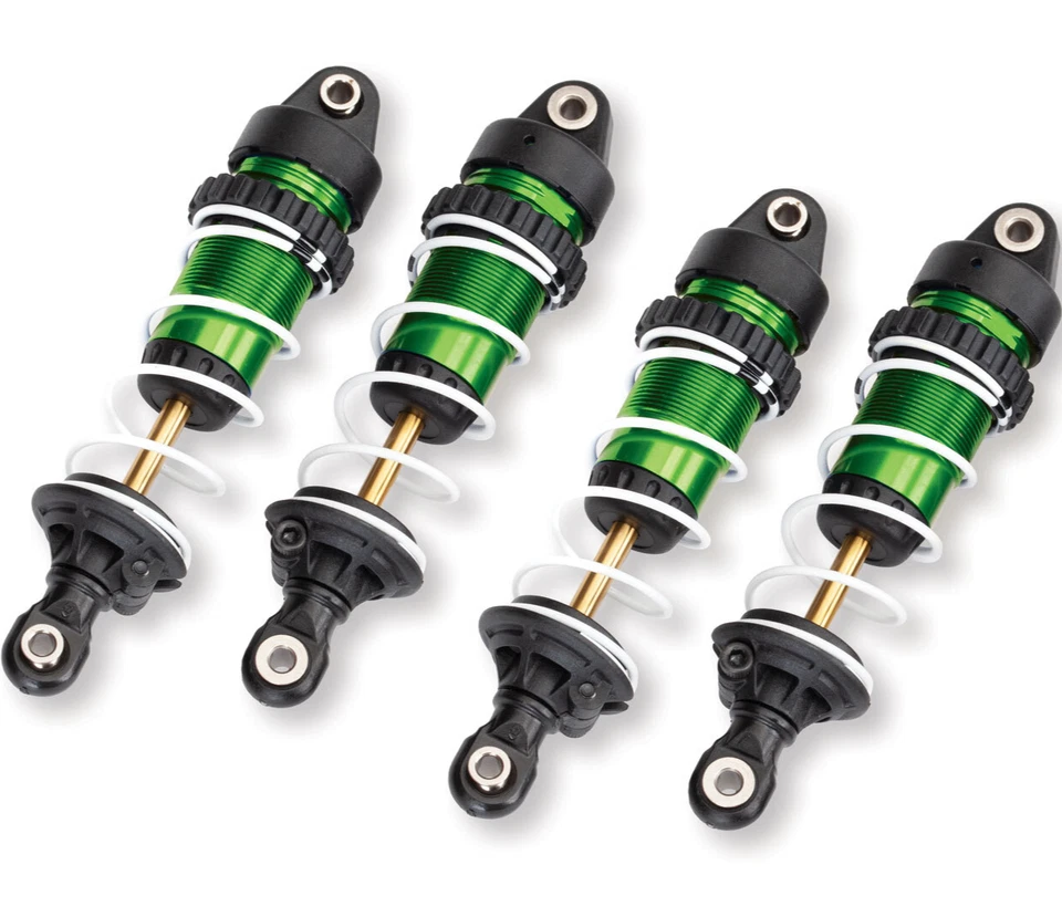 Traxxas 10765-GRN - Mini Maxx Aluminum GTR Long Shocks Green (4)