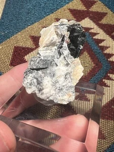Schorl Tourmaline, ledge above Harvard Quarry, Noyes MT, Greenwood, Maine - Picture 1 of 4