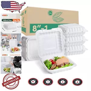 Microwave & Dishwasher Safe 55-Pack Take-Out Containers - 34 oz Food Storage - Picture 1 of 8