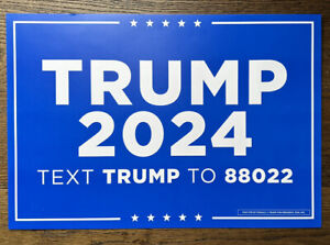 DONALD TRUMP FOR PRESIDENT 2024 Official Campaign Rally Sign Poster USA
