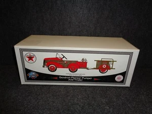 1/6 CROWN PREMIUMS TEXACO FIRE PUMPER TRUCK & TRAILER PIONEER PEDAL CAR GENDRON - Picture 1 of 12