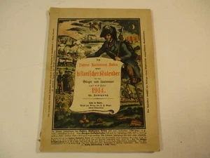Antique 1914 Limping Messenger German Almanac Calendar WW1 Era Battleships - Picture 1 of 11