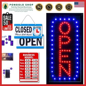 Eye-Catching LED Neon Sign for Indoor Use - Open / Closed with Custom Hours - Picture 1 of 9