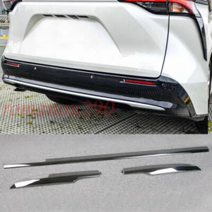 Adecuado para Toyota Sienna 2021-2022 ABS cromado cubierta de moldeo parachoques trasero borde 3 piezas - Imagen 1 de 8